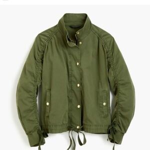 J. Crew Olive Green Utility Jacket with Drawcords